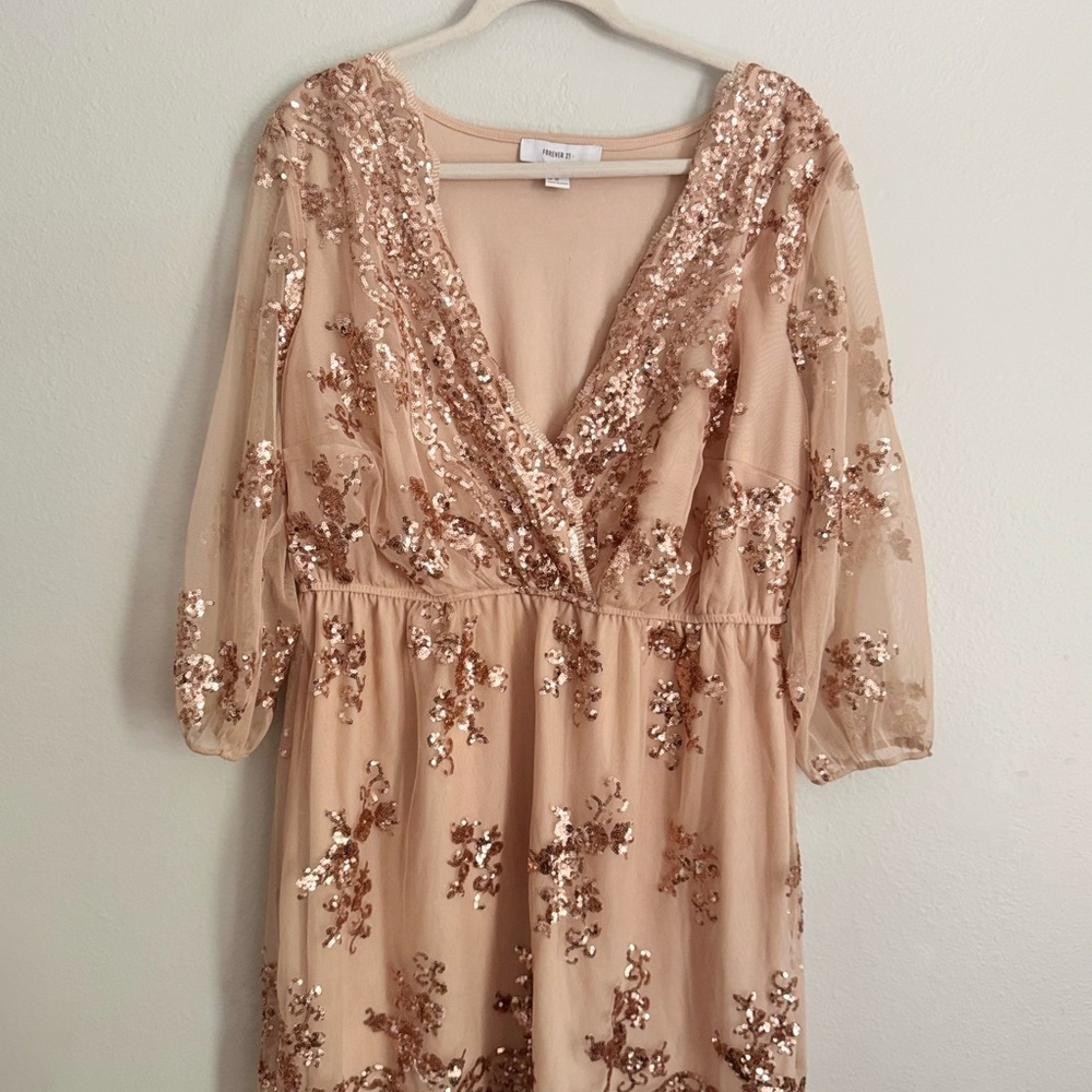 Forever 21+ Sequin Surplice Dress